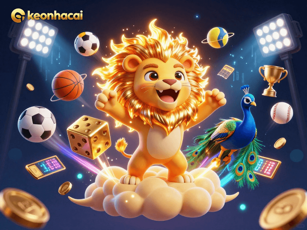 Engage with immersive keonhacai sports betting action in this stunning 3D illustration.
