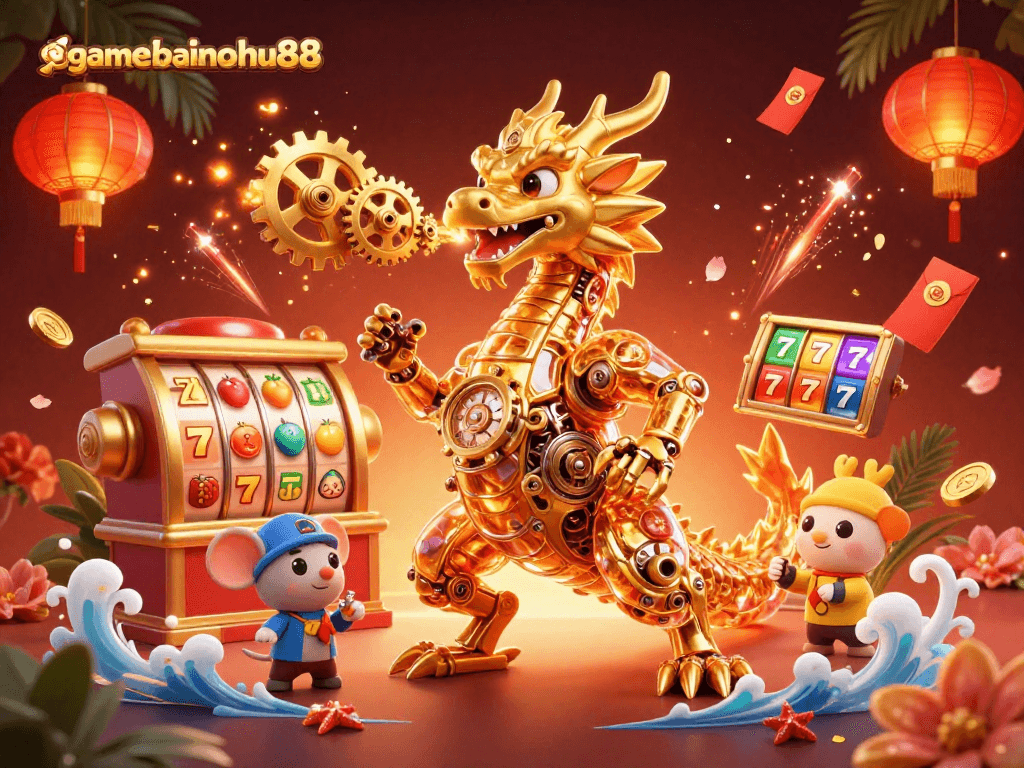 Play thrilling slot games at gamebainohu88 with exciting golden dragon and vibrant game elements.