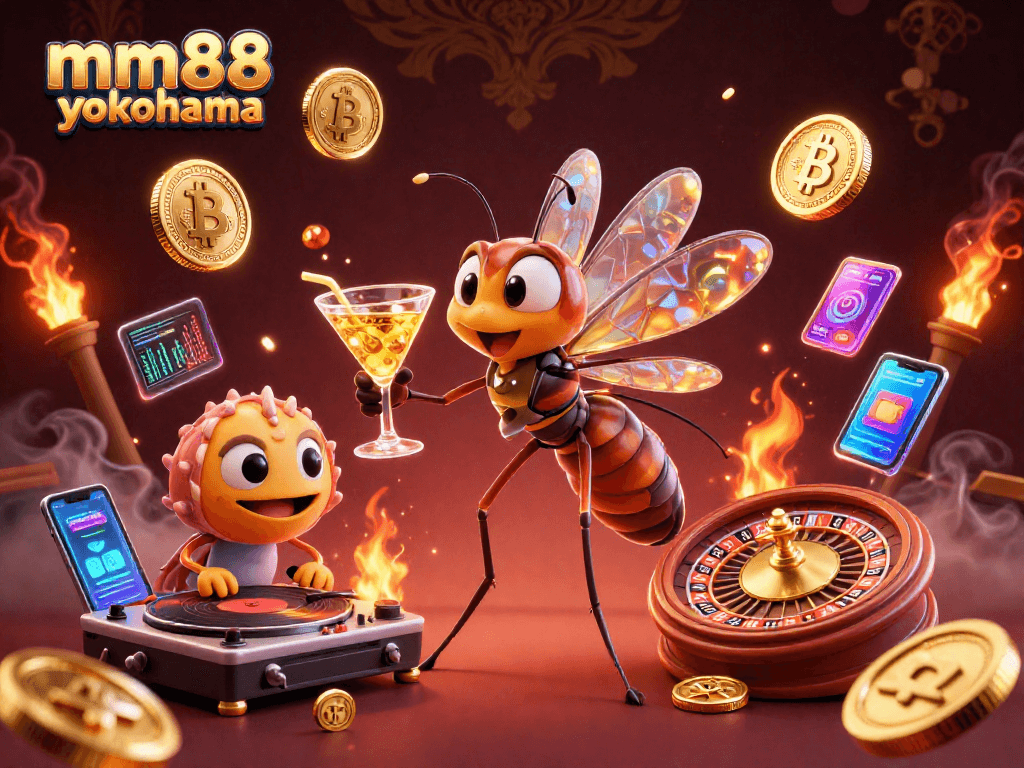 Engage with the vibrant mm88 yokohama casino scene, featuring unique characters and dynamic game elements.