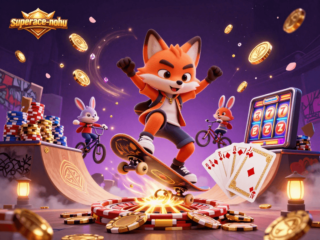 Experience the thrilling world of superace-nohu with dynamic characters and vibrant casino elements.