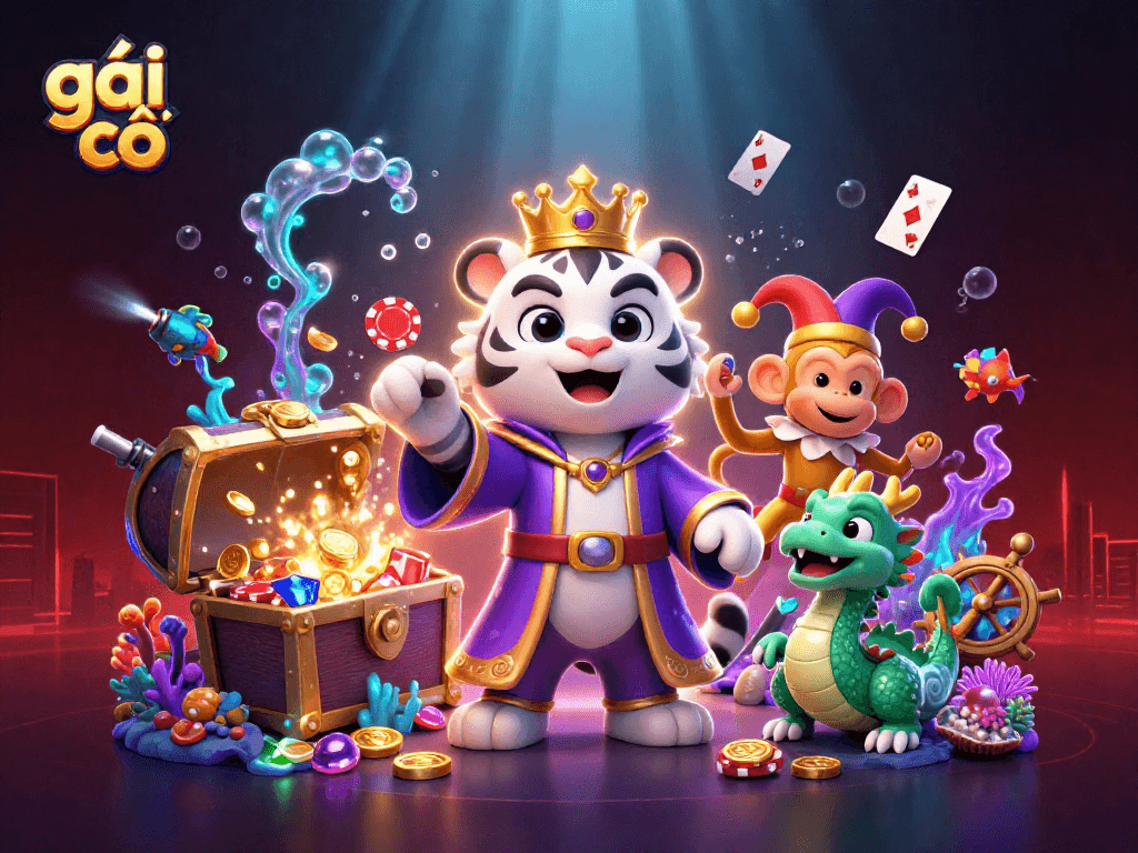 Engage in thrilling casino excitement with gái gọi amidst vibrant 3D characters and games.