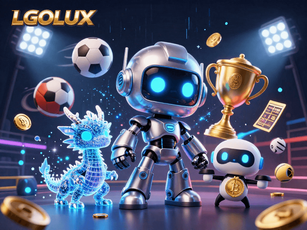 Engage in exciting gameplay with LGOLUX's vibrant 3D casino scene featuring interactive elements.