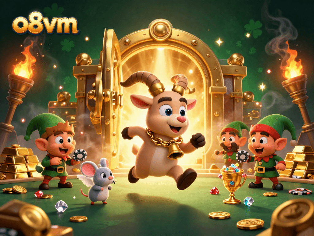 Experience thrilling gaming at o8vm's holiday-horror casino with dynamic characters and rich treasures.