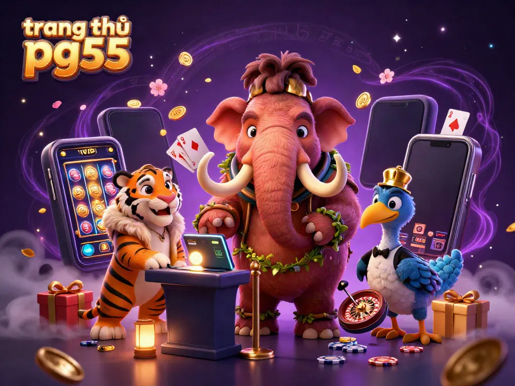 Experience thrilling action with the mammoth bouncer and saber-tooth guest at trang chủ pg55's casino scene.