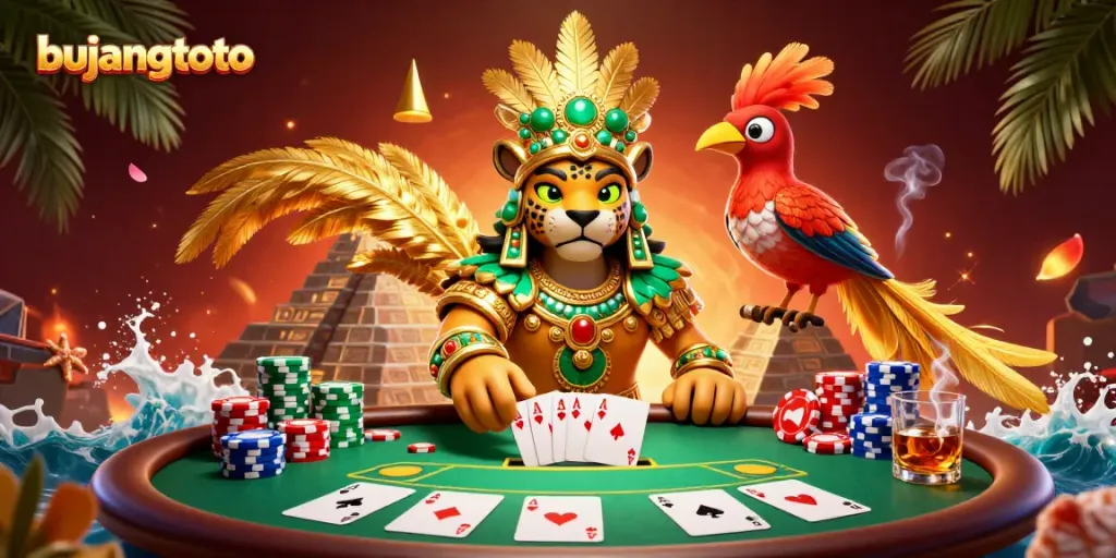 Experience the excitement of bujangtoto as Mayan priest reveals winning poker hands.