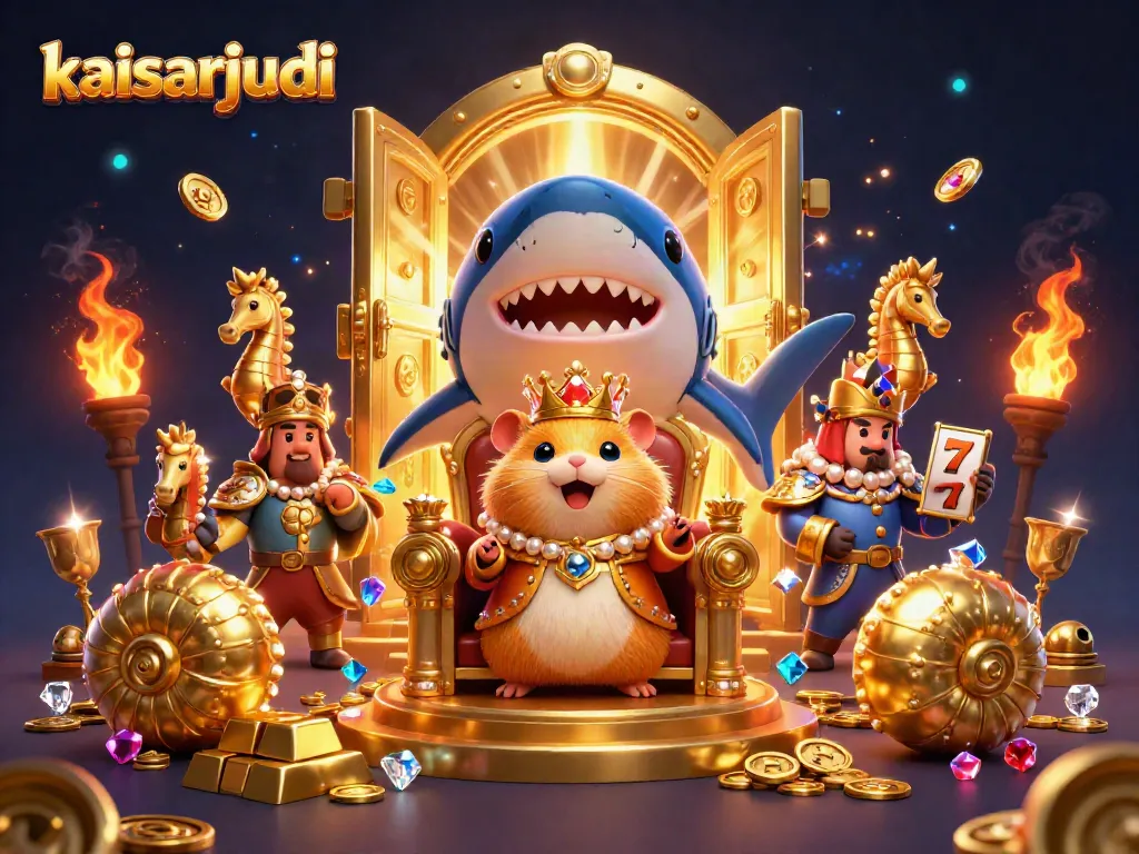 Spin the reels with kaisarjudi in a vibrant 3D casino scene packed with action!