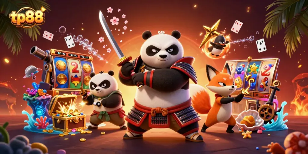 Experience the thrill of tp88 with a dynamic 3D illustration featuring adventure and excitement in gambling.
