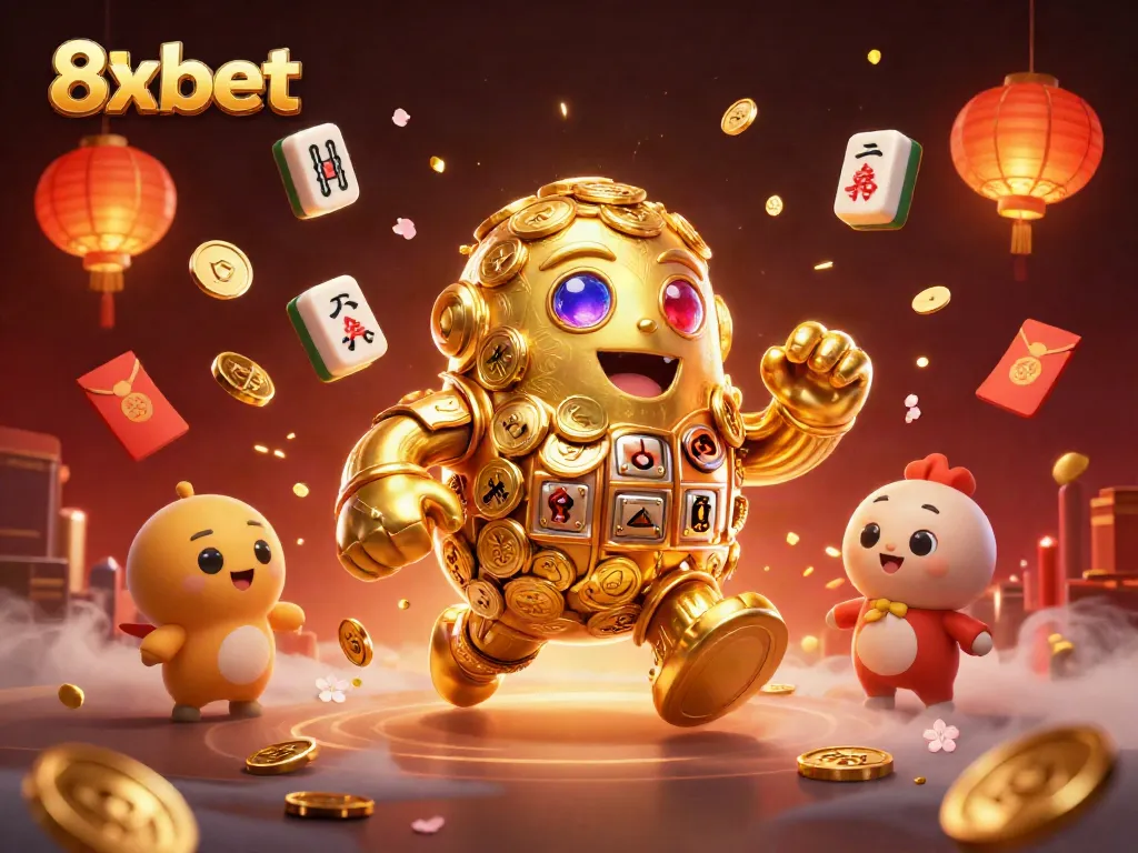 Experience the thrill of 8xbet with vibrant gaming elements illustrating excitement and fortune.