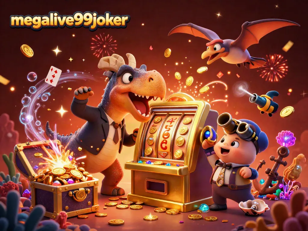 Gambarkan megalive99joker dengan dinosaurus yang beraksi di kasino, memicu jackpot berlimpah.