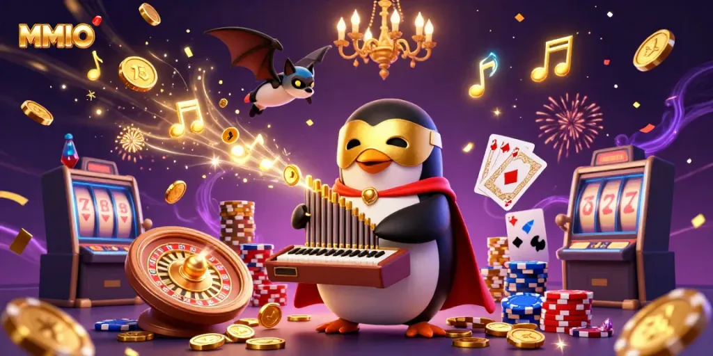 Unleash golden jackpots with MMOO's thrilling cartoon casino theme featuring playful characters and vibrant visuals.