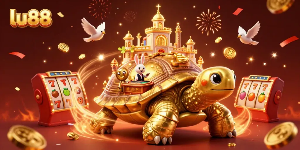 Experience the vibrant gaming world of lu88 with a golden tortoise casino featuring exciting slot elements.