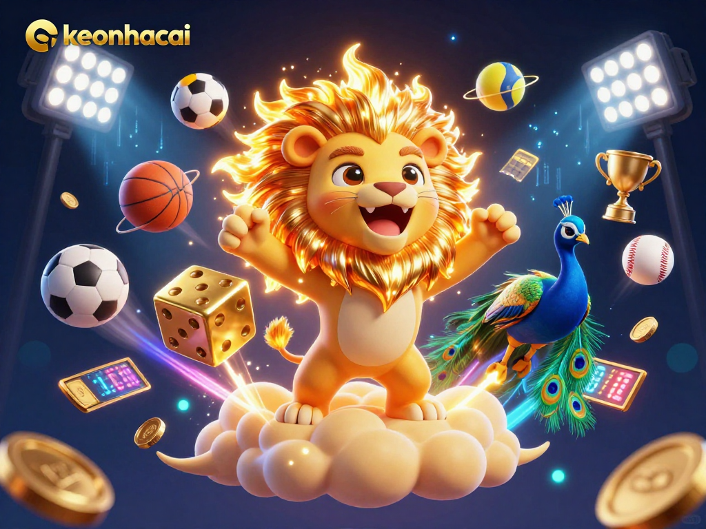 Engage with immersive keonhacai sports betting action in this stunning 3D illustration.