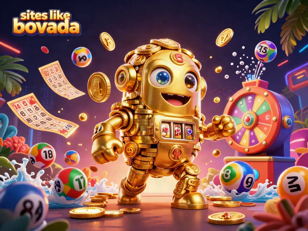 Spin into excitement with sites like bovada, showcasing vibrant lottery elements and casino fun.