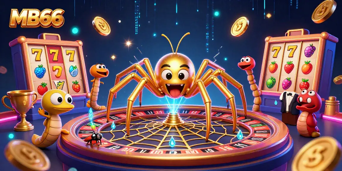Experience thrilling casino action with MB66's vibrant 3D roulette and spider theme.