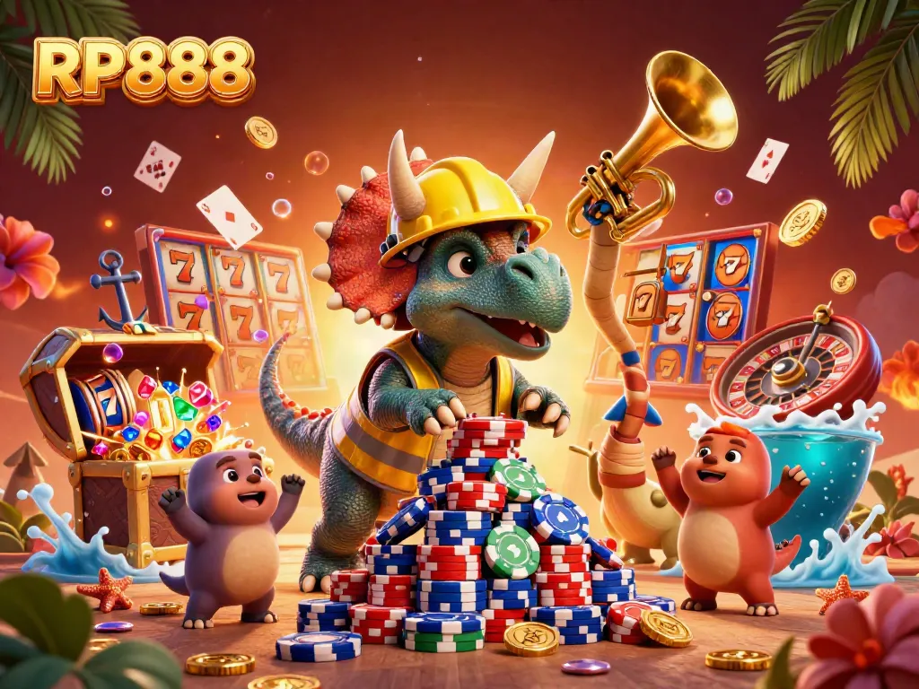 Join RP888 for an exciting gaming experience featuring dynamic characters and vibrant slot elements.