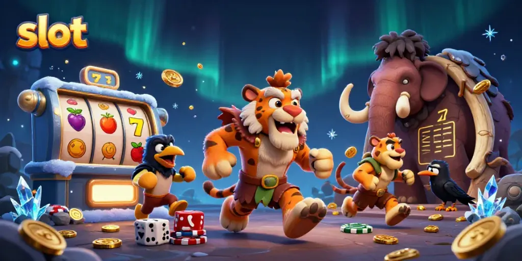Menangkan slot dengan karakter kartun 3D di kasino prasejarah yang penuh aksi.