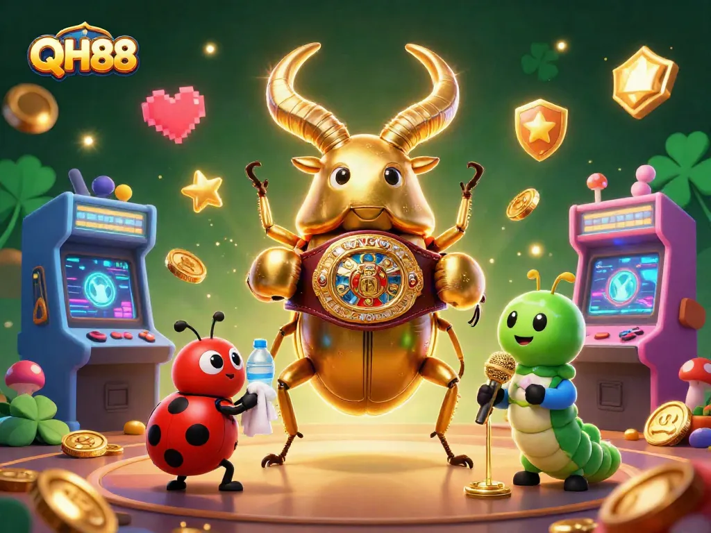 Experience thrilling gaming with QH88 featuring dynamic characters in an immersive casino scene.