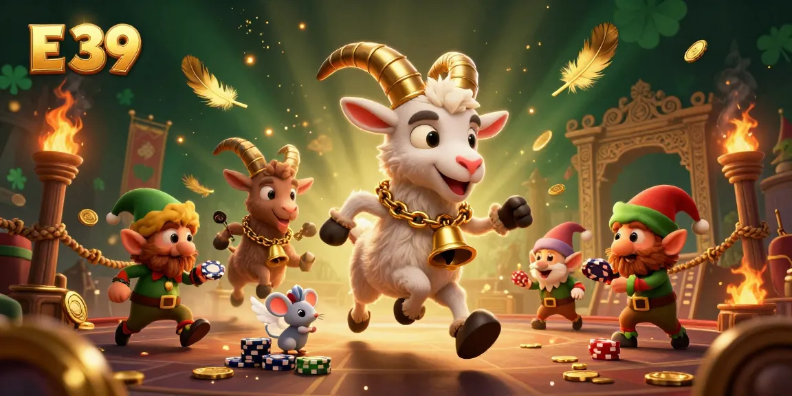 Join the fun at E 39's vibrant holiday-horror casino with 3D cartoon characters and festive elements.