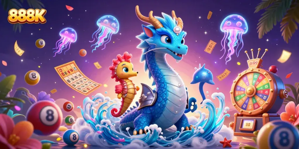 Engage with the thrilling 888K lottery experience amidst vibrant characters and dynamic game elements