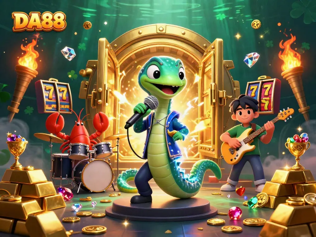 Engage with the ultimate DA88 underwater casino scene featuring vibrant characters and sparkling treasures.