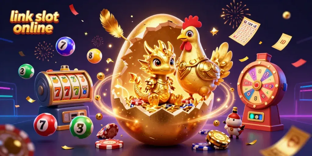 Permainan slot online dengan tema naga emas dan elemen keberuntungan seperti judi di link slot online