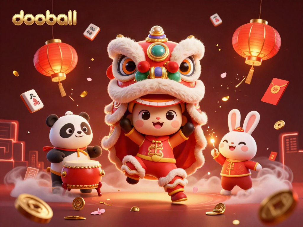 Experience seamless betting with dooball in a vibrant, lively 3D scene of celebration.