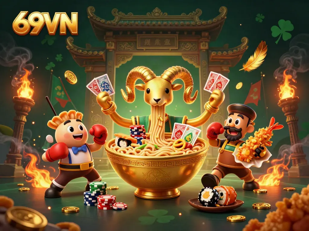 Engage in thrilling gaming adventures with 69VN, featuring vibrant 3D characters and dynamic betting elements.