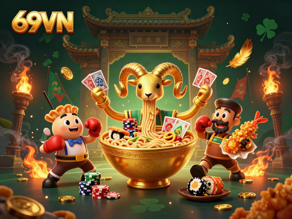 Engage in thrilling gaming adventures with 69VN, featuring vibrant 3D characters and dynamic betting elements.
