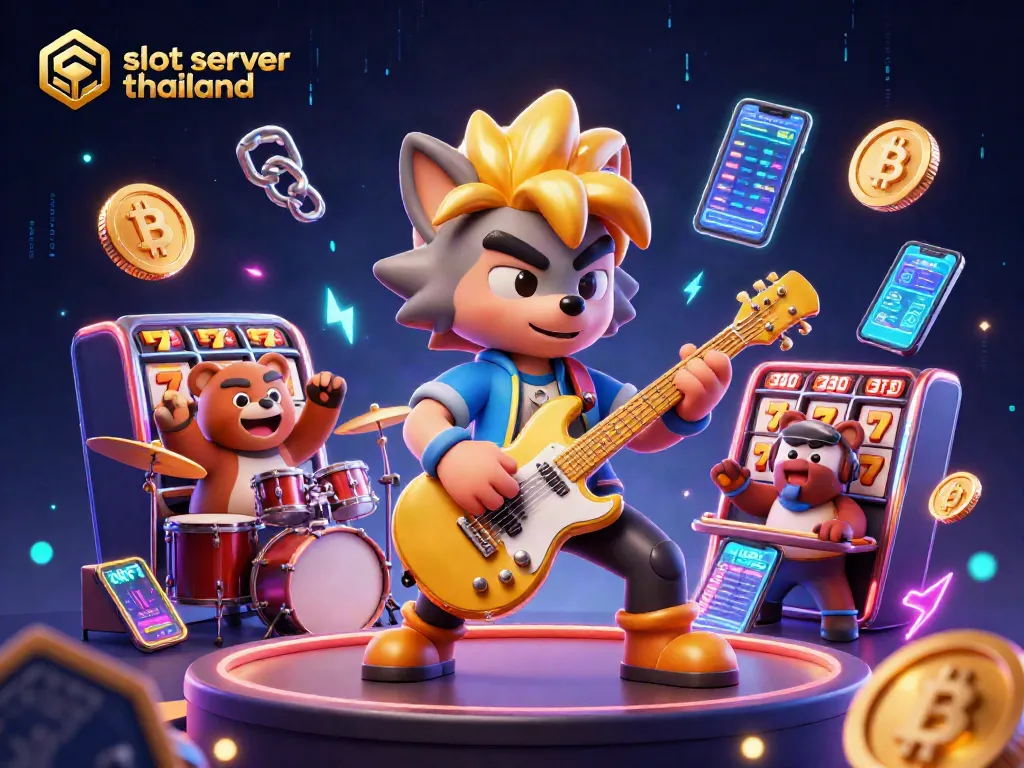 Experience vibrant action on the slot server thailand with 3D cartoon characters and crypto elements.