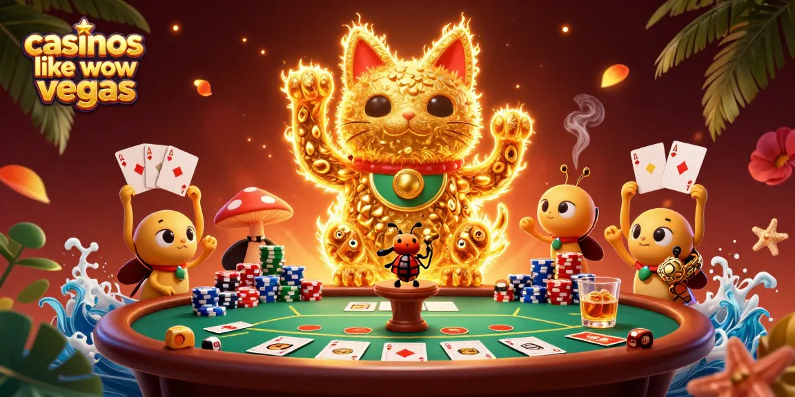 Experience thrills at casinos like WOW Vegas with a lucky cat and exciting poker elements.