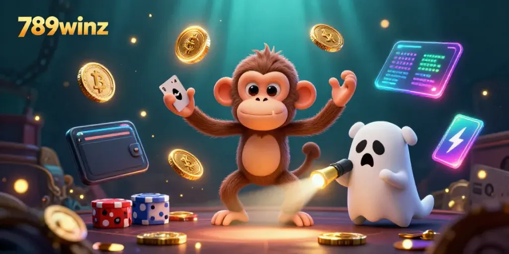 Engage in thrilling gameplay at 789winz with a vibrant, haunted casino scene showcasing exciting elements.