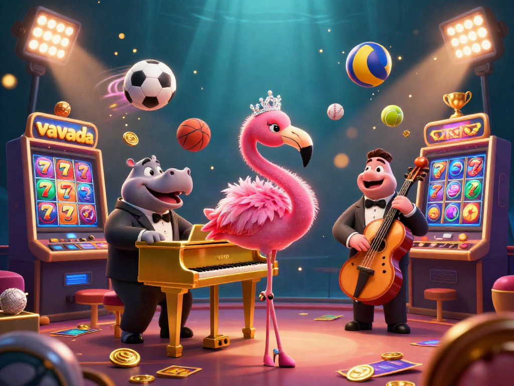 Experience thrilling jackpots at Vavada Casino with vibrant slot machines and festive atmosphere.