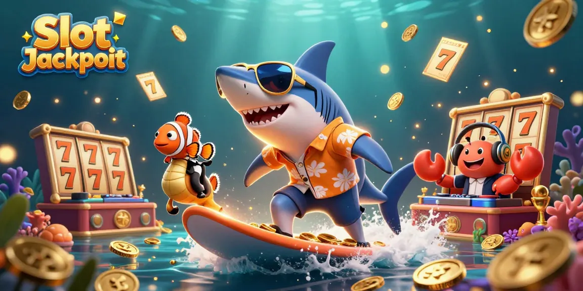 Experience the thrill of winning with Slot Jackpot, featuring an exciting ocean-themed 3D casino scene.