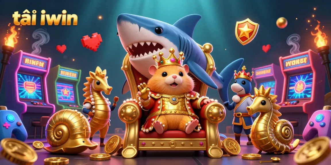 Engage with tải iwin through the dynamic world of a golden hamster king ruling a casino-themed kingdom.